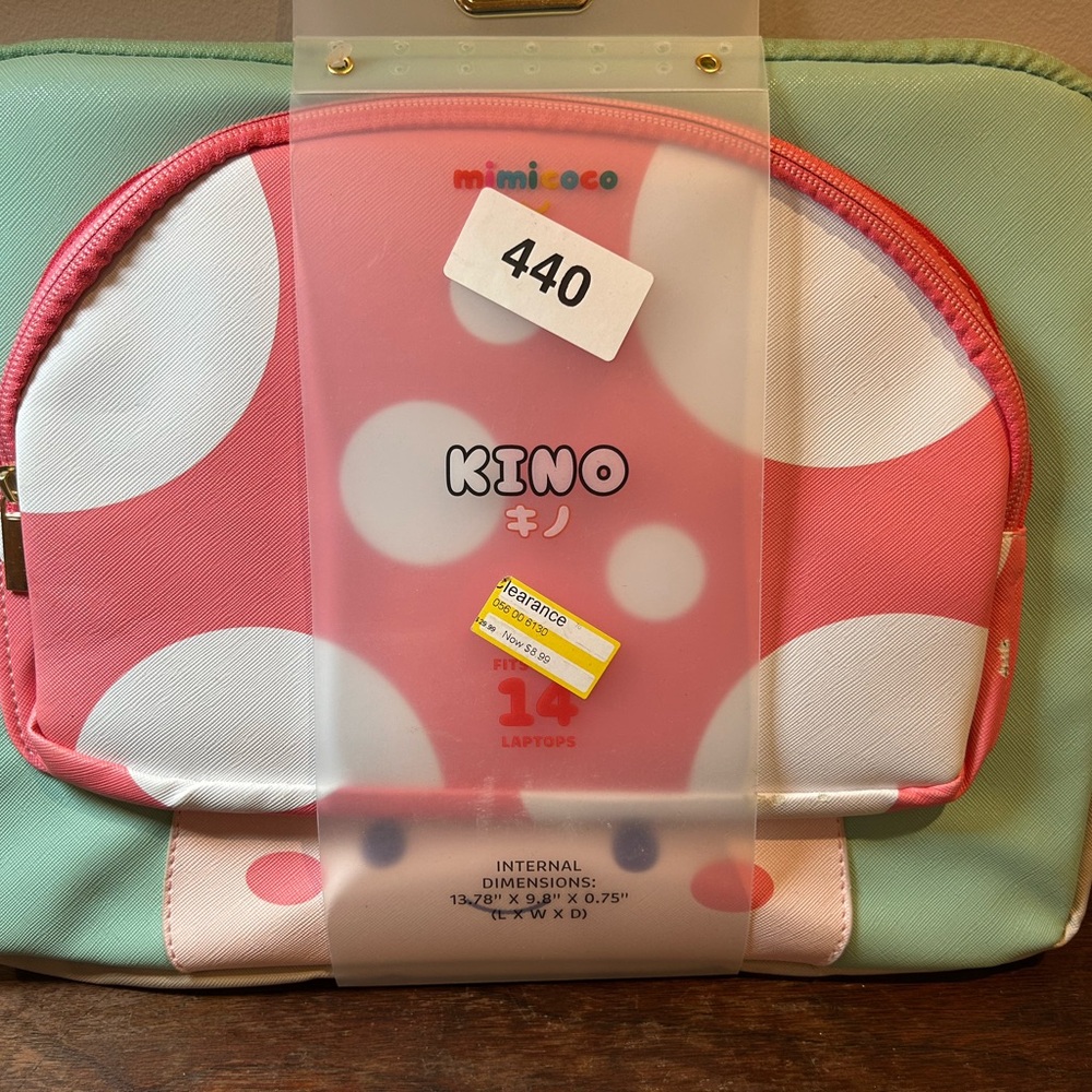 Mimico Pink and Green Laptop Sleeve